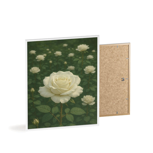 Elegant Floral Decor with Wooden Frame, Home Decor, Wall Art, Gift for Her, Nature Inspired Decoration, Minimalist Art Print